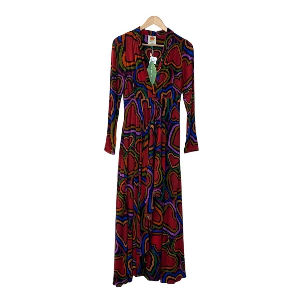 Farm Rio Rainbow Wild Hearts dress NEW
